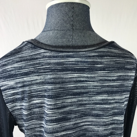 Small Simply Vera Wang Shirt - Blue Sheer Sleeve - Picture 6 of 8